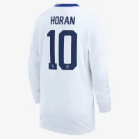 Lindsey Horan USWNT 2024 Stadium Home Big дитячі Nike Dri-FIT Long-Sleeve Soccer Jersey колір білий