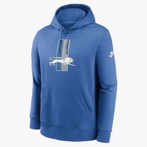 Detroit Lions Rewind Club Logo Men’s Nike NFL Pullover Толстовка с капюшоном синий