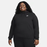 Nike Sportswear Club Fleece жіноча Funnel-Neck Толстовка з капюшоном (великі розміри) колір чорний