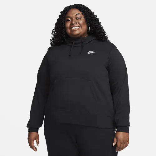 Nike Sportswear Club Fleece жіноча Funnel-Neck Толстовка з капюшоном (великі розміри) колір чорний