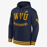 West Virginia Mountaineers Legacy Retro Men’s Nike College Pullover Толстовка с капюшоном синий