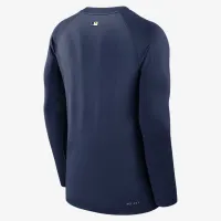 Milwaukee Brewers Authentic Collection Game Time мужские Nike Dri-FIT MLB Pullover Crew синий