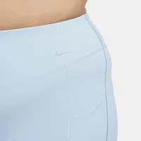 Nike Universa женская Medium-Support С высокой Талией 7/8 лосины с карманами(большие размеры) синий