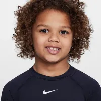 Nike Dri-FIT Pro Little дитячі Short Sleeve Top колір чорний