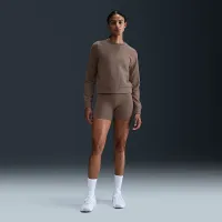 Nike Dri-FIT One женская Crew-Neck French Terry свитшот цвет коричневый
