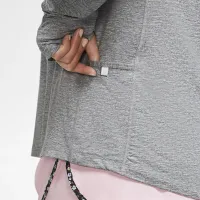 Nike Element женская 1/2-Zip Running Top (большие размеры) цвет серый