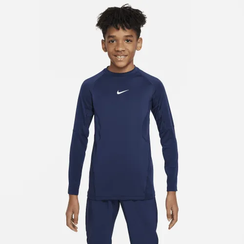 Nike Pro Big детские (для мальчиков) Dri-FIT Long-Sleeve Top синий