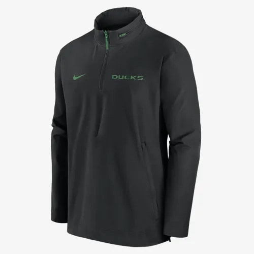 Oregon Ducks Sideline Coach чоловічі Nike College 1/2-Zip Hooded Куртка колір чорний