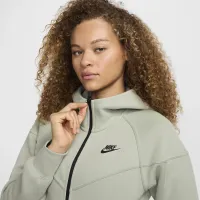 Nike Sportswear Tech Fleece Windrunner женская Full-Zip Толстовка с капюшоном цвет зеленый