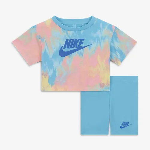Nike Boxy Tee and Bike Shorts Set Baby (12-24M) Set Blue