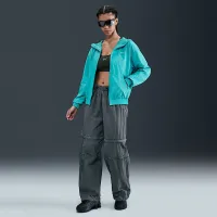 Nike Sportswear Classic Wovens женская Loose UV Protection Hooded Куртка цвет зеленый