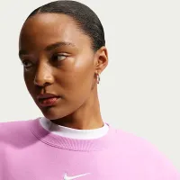 Nike Sportswear Phoenix Fleece женская оверсайз Crew-Neck свитшот цвет фиолетовый