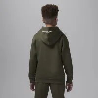 Nike Jordan MJ Flight MVP Big детские Fleece Pullover Толстовка с капюшоном цвет зеленый