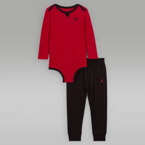 Nike Jordan Baby 2-Piece Rib Nep Bodysuit цвет черный