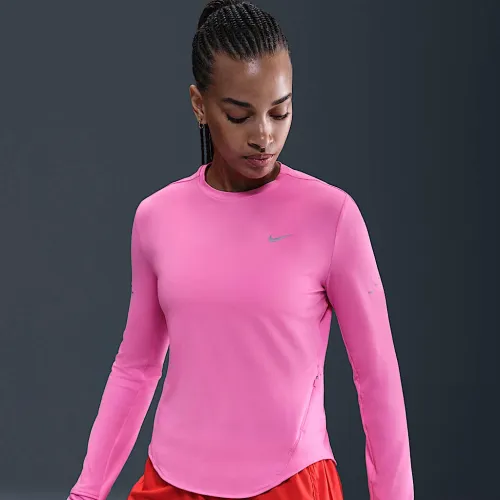 Nike Swift жіноча Dri-FIT UV Long-Sleeve Crew-Neck Running Top Pink