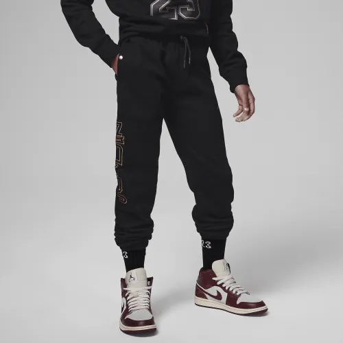 Nike Jordan Take Flight цвет черный and Gold Fleece Pants Big Kids Pants цвет черный