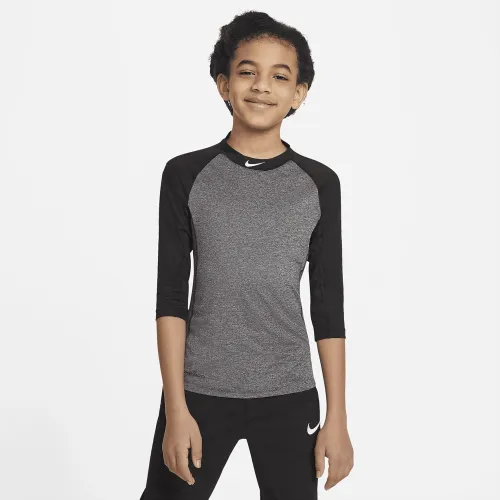 Nike Dry Big детские (для мальчиков) 3/4-Sleeve Baseball Top цвет серый