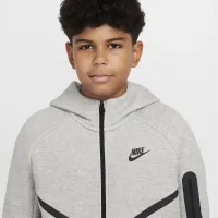 Nike Sportswear Tech Fleece Big дитячі Full-Zip Толстовка з капюшоном (Extended Size) колір сірий