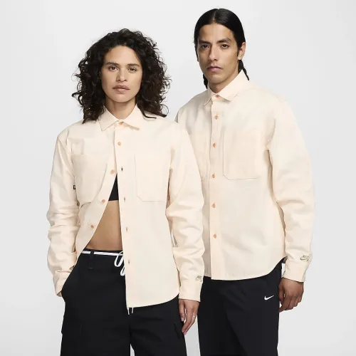 Nike SB Long-Sleeve Woven Skate Top колір коричневий