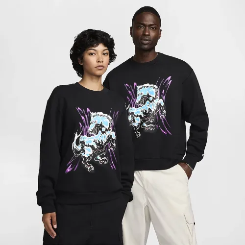 Nike SB Fleece Skate Crew колір чорний