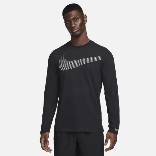 Nike чоловічі Dri-FIT Long-Sleeve Fitness футболка колір чорний