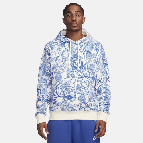 Nike Sportswear Club Fleece чоловічі Pullover Printed Толстовка з капюшоном колір білий