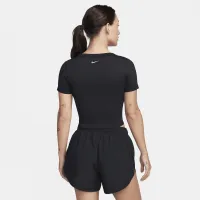 Nike One Fitted женская Dri-FIT Short-Sleeve Cropped Top цвет черный