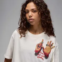 Nike Jordan жіноча Graphic футболка колір білий
