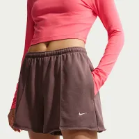 Nike Sportswear Chill Terry женская Mid-Rise French Terry шорты цвет фиолетовый