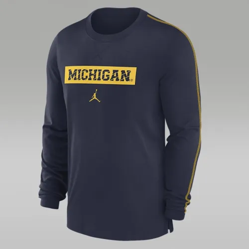 Michigan Wolverines Sideline Player чоловічі Nike Dri-FIT College футболка блакитний