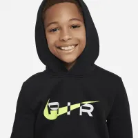 Nike Air Big детские Pullover Fleece Толстовка с капюшоном цвет черный