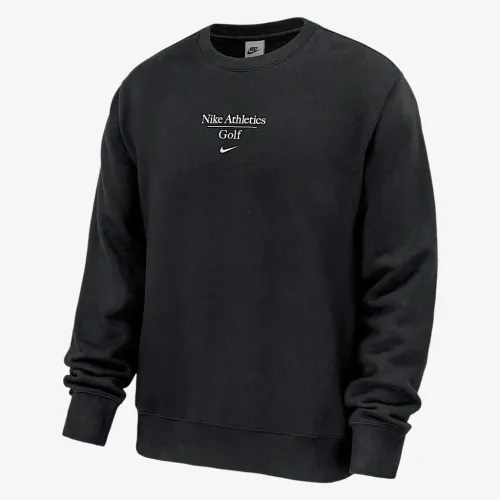 Nike Club Fleece мужские для гольфа Crew-Neck свитшот цвет черный