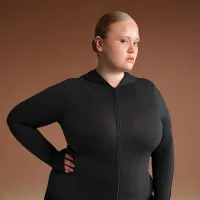 NikeSKIMS Weightless Layers женская Full-Zip Толстовка с капюшоном цвет черный