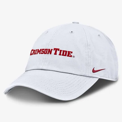 Alabama Crimson Tide Core Club Mascot Wordmark мужские Nike College Adjustable Hat цвет белый