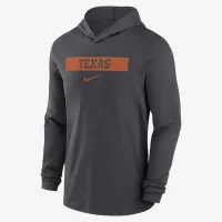 Texas Longhorns Sideline мужские Nike Dri-FIT College Long-Sleeve Hooded Top цвет серый