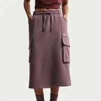 Nike Sportswear Phoenix Fleece женская Cargo Midi юбка цвет фиолетовый