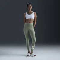 Nike Sportswear Classics женская С высокой Талией Graphic лосины цвет зеленый