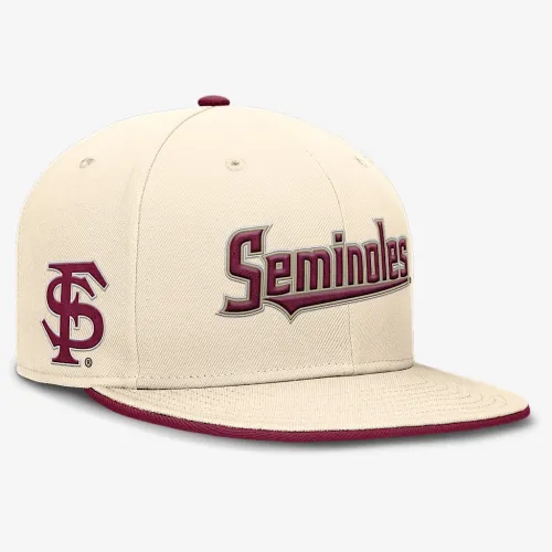 Florida State Seminoles Primetime True чоловічі Nike Dri-FIT College Fitted Hat колір коричневий
