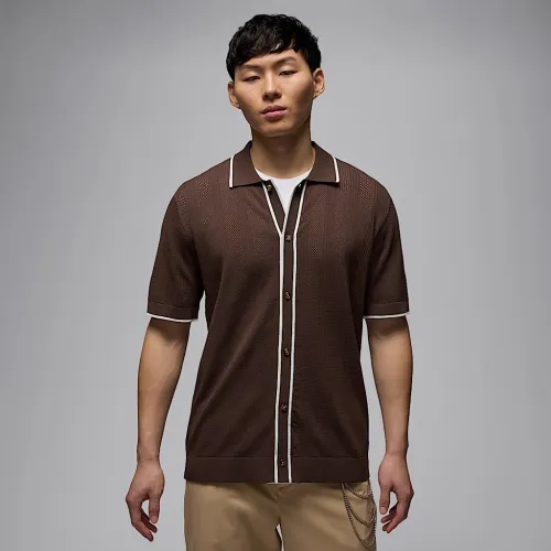Nike Jordan Sport чоловічі Short-Sleeve для гольфу Sweater Top колір коричневий