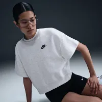 Nike Sportswear Club Fleece жіноча Loose Top колір коричневий