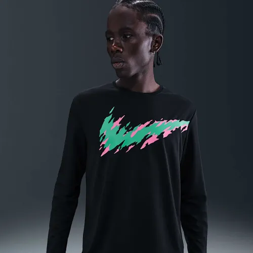 Nike Miler чоловічі Dri-FIT UV Long-Sleeve Running Top колір чорний