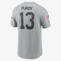 Brock Purdy San Francisco 49ers Salute to Service мужские Nike NFL футболка цвет серый