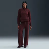 Nike Sportswear Phoenix Cozy Букле женская Loose Knit Толстовка с капюшоном цвет красный