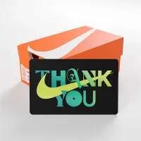 Nike Gift Card Mailed in a Mini Nike Shoebox колір чорний