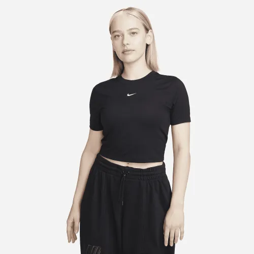 Nike Sportswear Essential женская Slim Cropped футболка цвет черный
