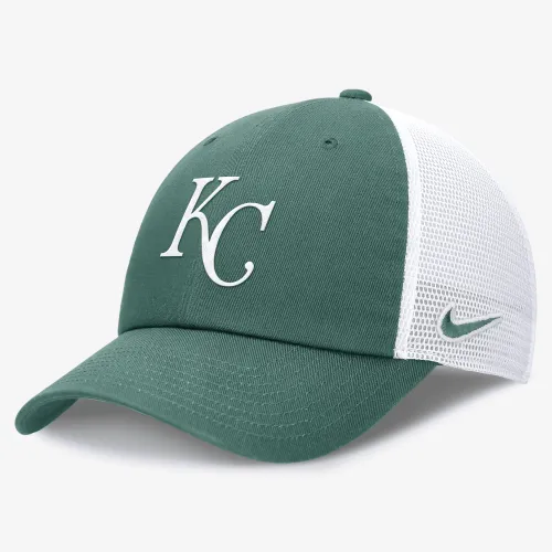 Kansas City Royals Bicoastal Club мужские Nike MLB Trucker Adjustable Hat цвет зеленый