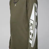 Nike Jordan Big детские MVP Flight Long Sleeve футболка цвет зеленый