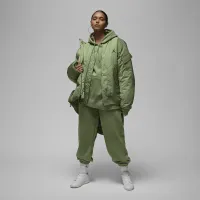 Nike Jordan Flight Fleece женская Pants цвет зеленый