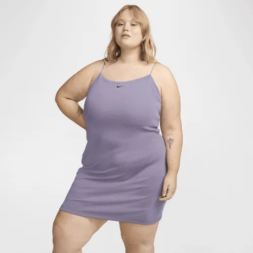 Nike Sportswear Chill Knit жіноча Tight Mini-Rib Cami Костюм (великі розміри) колір фіолетовий