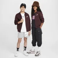 Nike Sportswear Club Fleece Big детские Full-Zip Толстовка с капюшоном цвет красный